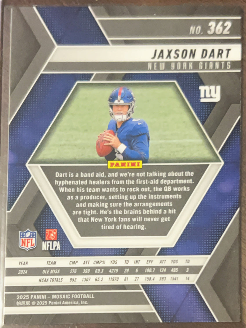 2025 Panini Mosaic Jaxson Dart #362 RC