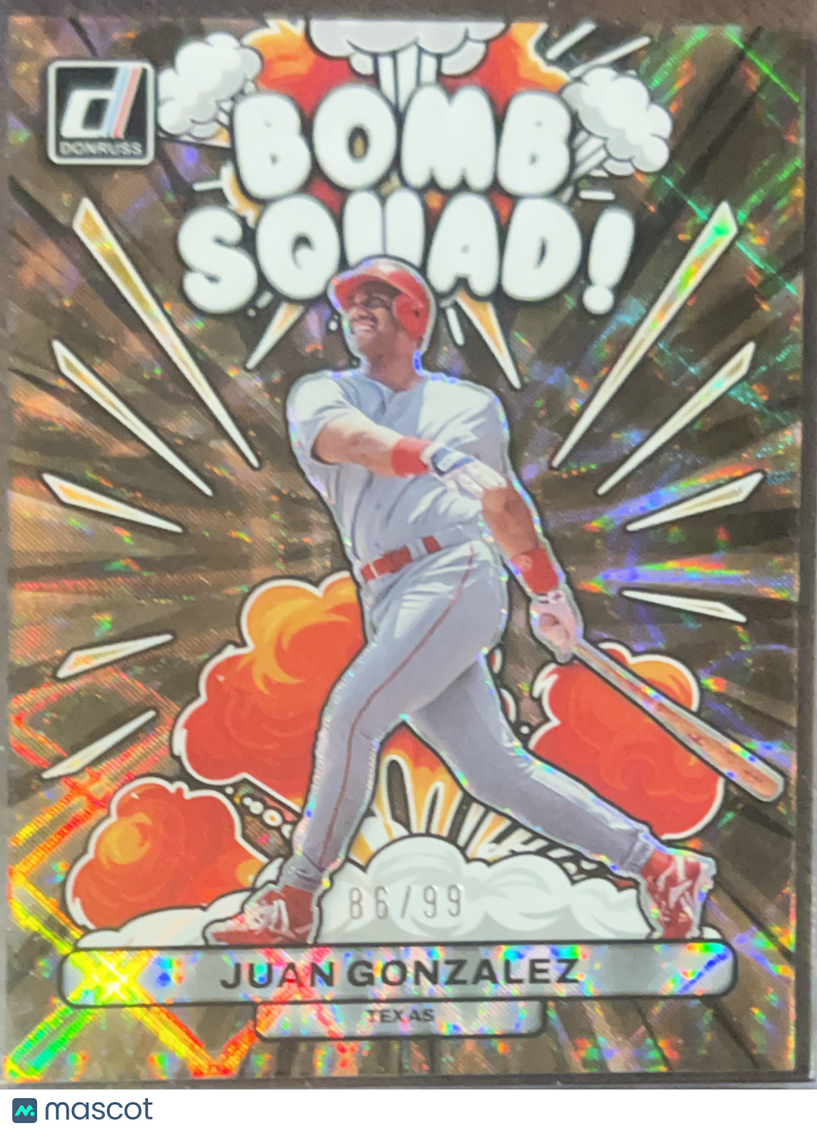 2023 Panini Donruss Bomb Squad! Juan Gonzalez #BS7 Holo /99