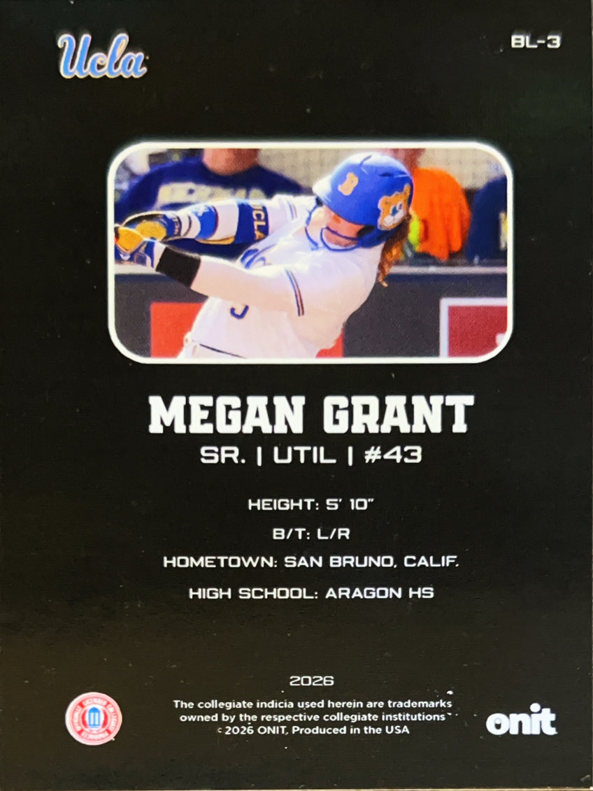 2026 ONIT Athlete UCLA Blackout Edition Megan Grant #BL-3