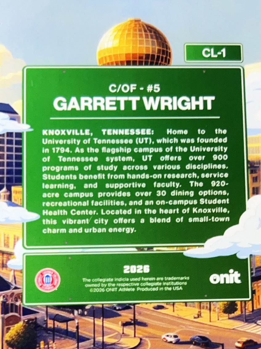 2026 ONIT City Limits Garrett Wright #CL-1 Daylight