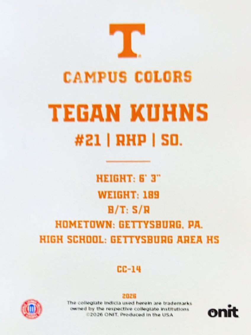 2026 ONIT Campus Colors Tegan Kuhns #CC-14