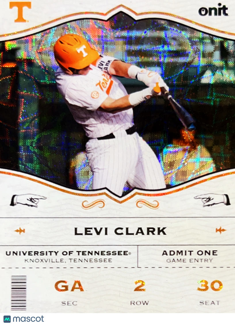 2026 ONIT Tennessee Baseball Levi Clark #GA-4 Holo