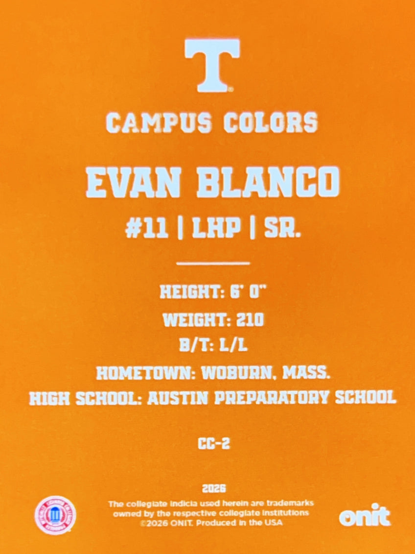 2026 ONIT Gameday Campus Colors Evan Blanco #CC-2