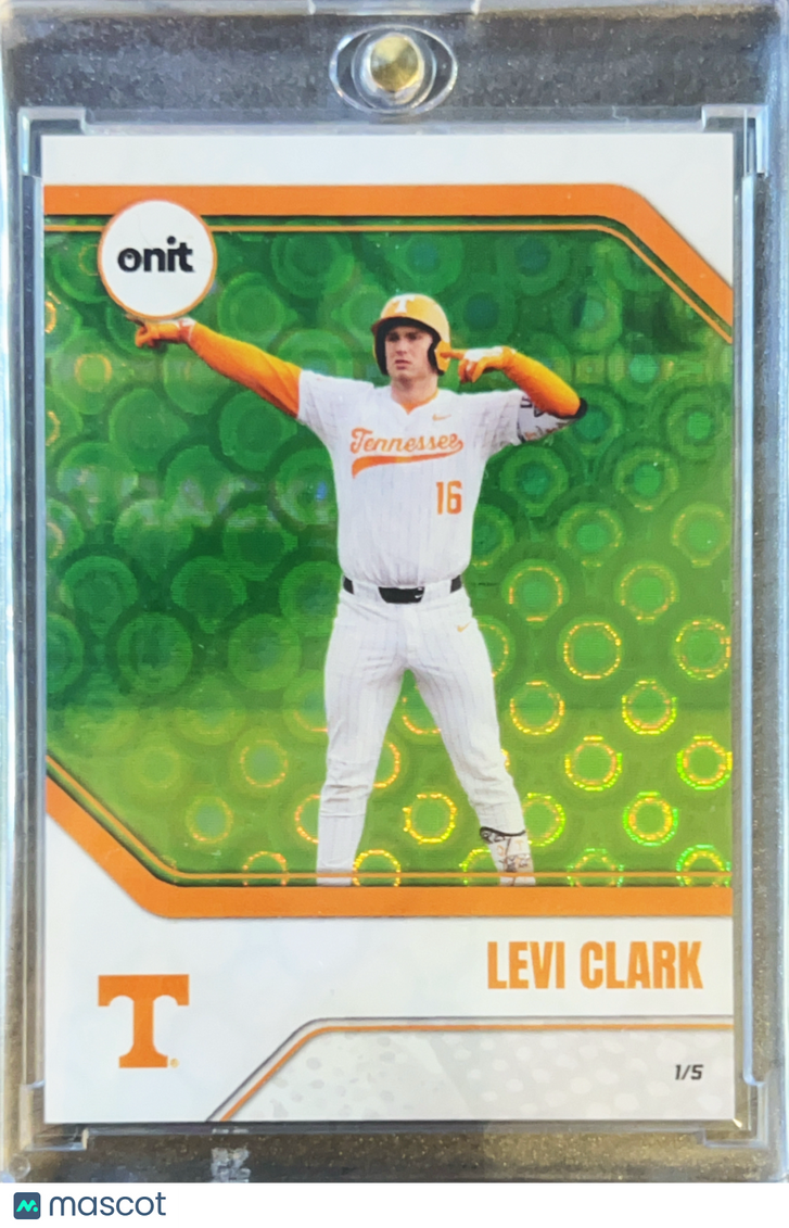 2026 ONIT Tennessee Baseball Levi Clark #B-27 Green Circles /5