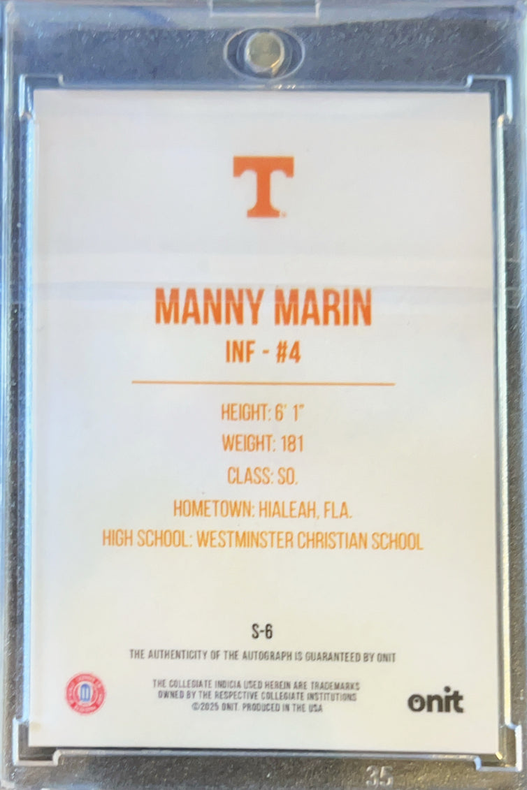 2025 Onit Signature Series Manny Marin #S-6 Holographic /09 Auto
