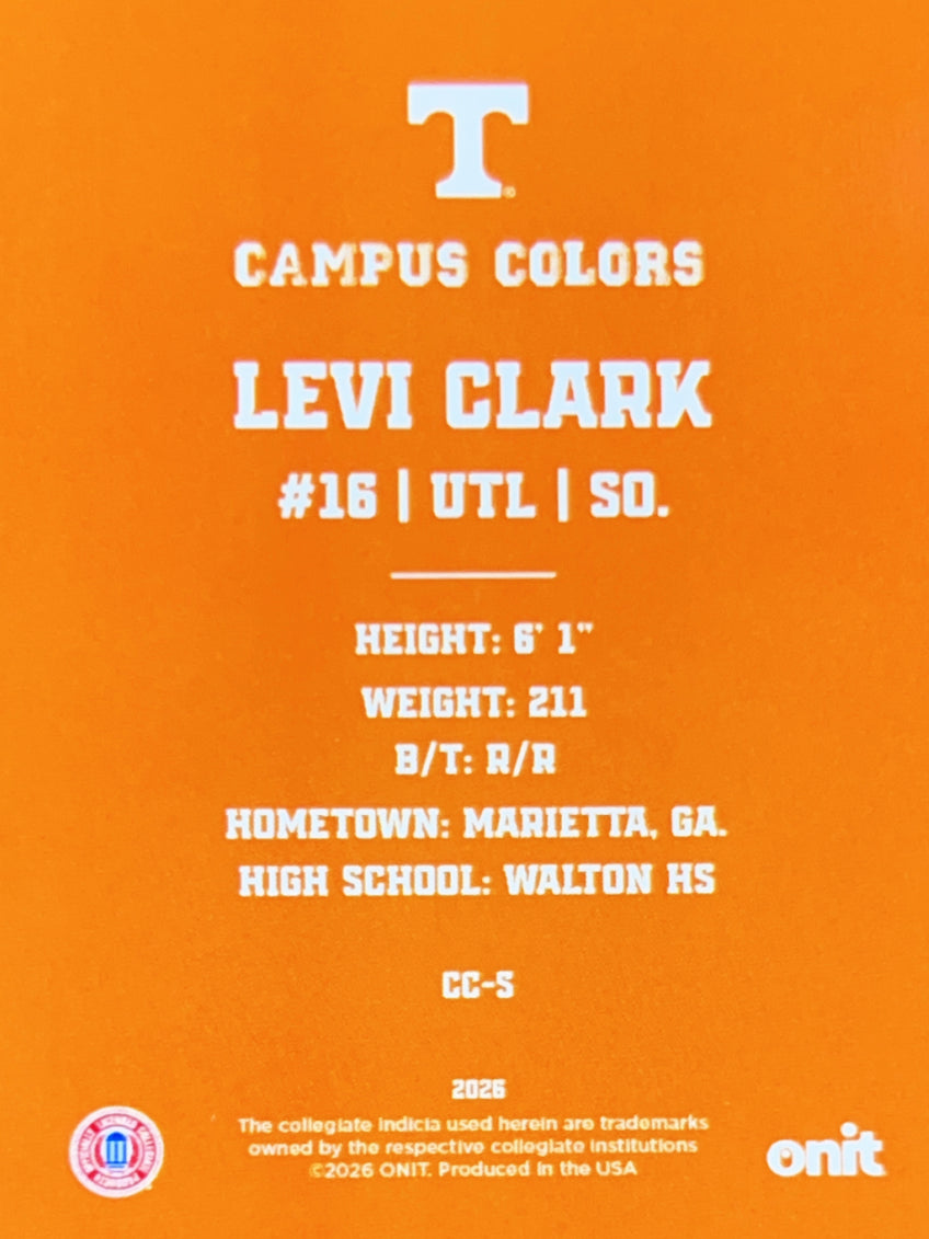 2026 ONIT Gameday Campus Colors Levi Clark #CC-5 Orange