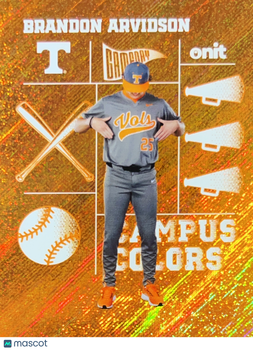 2026 ONIT Campus Colors Brandon Arvidson #CC-1 Orange Sparkle
