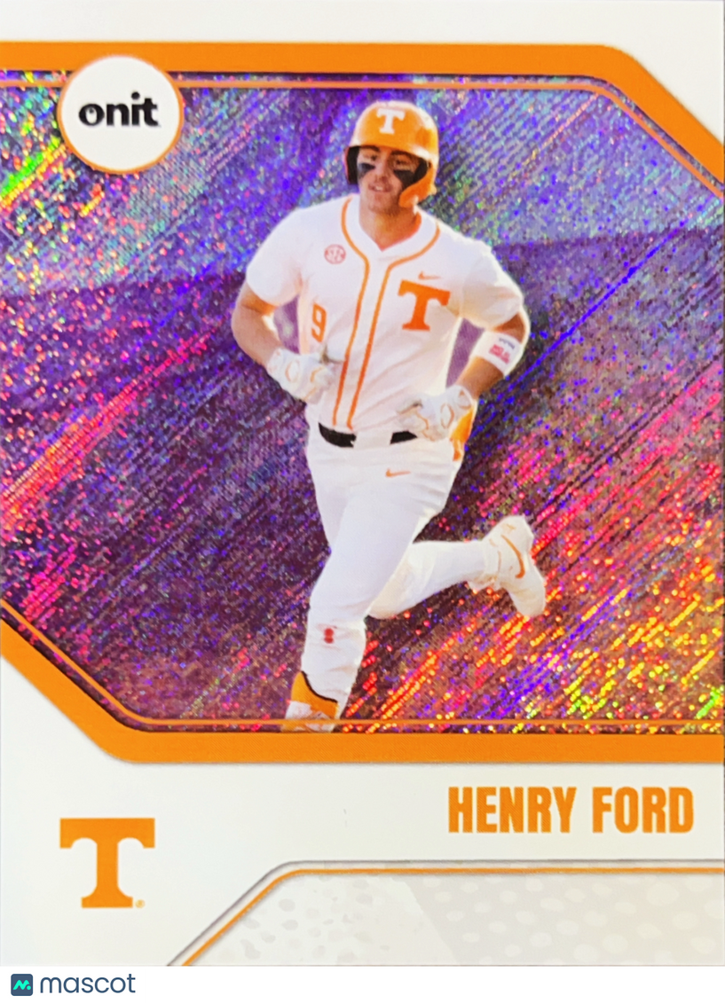 2026 ONIT Tennessee Baseball Henry Ford #B-20 Orange Shimmer