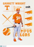 2026 ONIT Tennessee Baseball Campus Colors Garrett Wright #CC-10