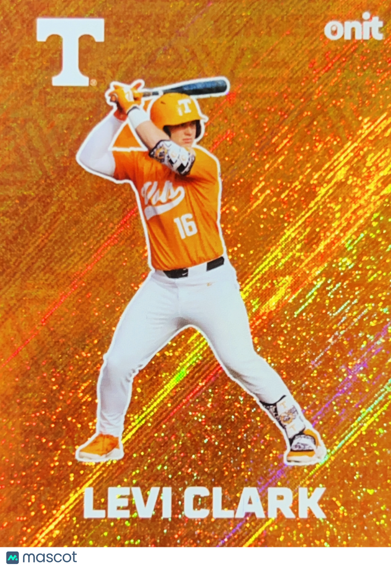 2026 ONIT Tennessee Baseball Levi Clark #F-8 Orange Sparkle