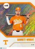 2026 ONIT Tennessee Baseball Garrett Wright #B-19 Silver /49
