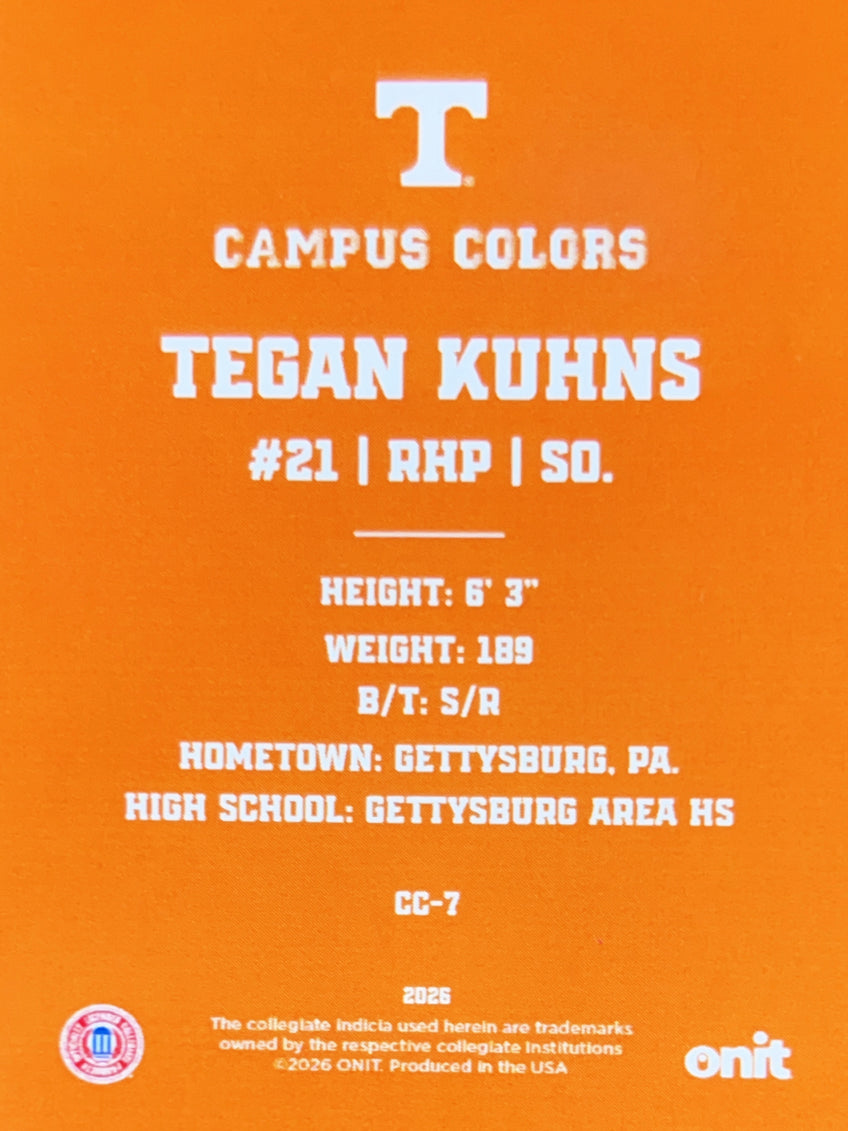 2026 ONIT Gameday Campus Colors Tegan Kuhns #CC-7 Orange Sparkle
