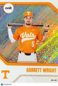 2026 ONIT Tennessee Baseball Garrett Wright #B-19 Orange Prism /49