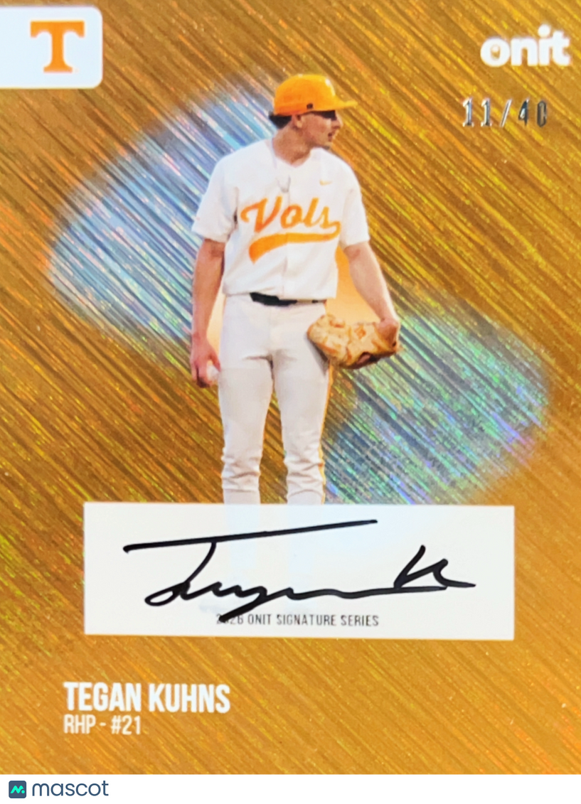2025 Onit Signature Series Tegan Kuhns #S-9 Gold /40 Auto