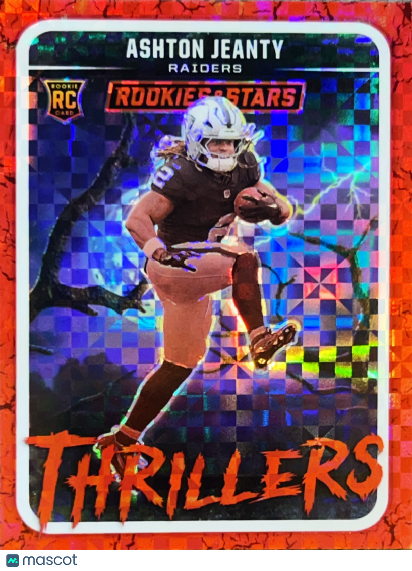 2025 Panini Rookies & Stars Prizm Thrillers Ashton Jeanty #3 Orange RC