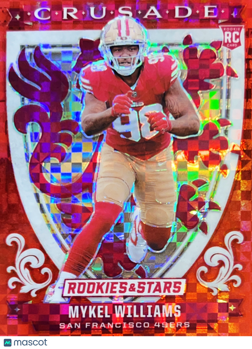 2025 Panini Rookies & Stars Crusade Mykel Williams #25 Red Prizm RC