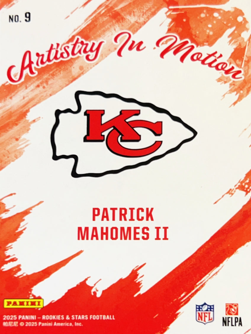 2025 Panini Rookies & Stars Artistry In Motion Patrick Mahomes II #9