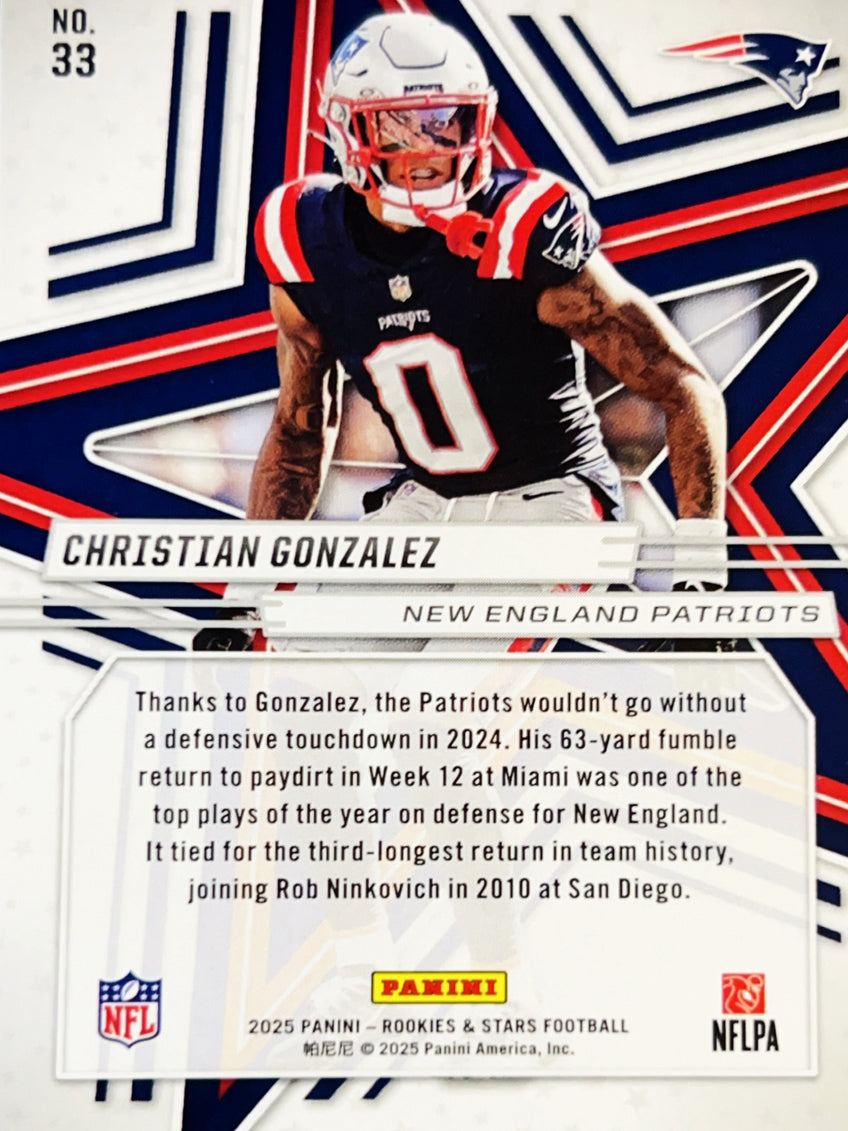 2025 Panini Rookies & Stars Christian Gonzalez #33