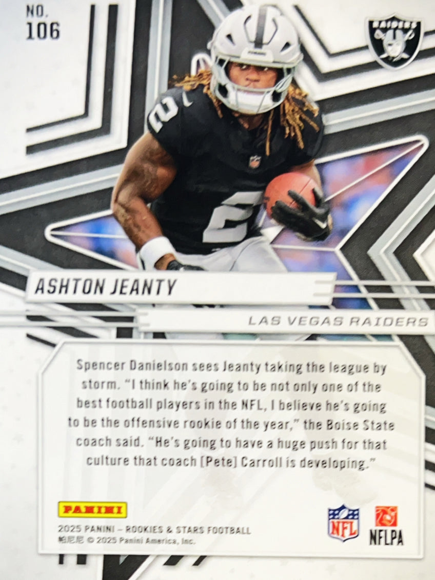 2025 Panini Rookies & Stars Ashton Jeanty #106 Red RC
