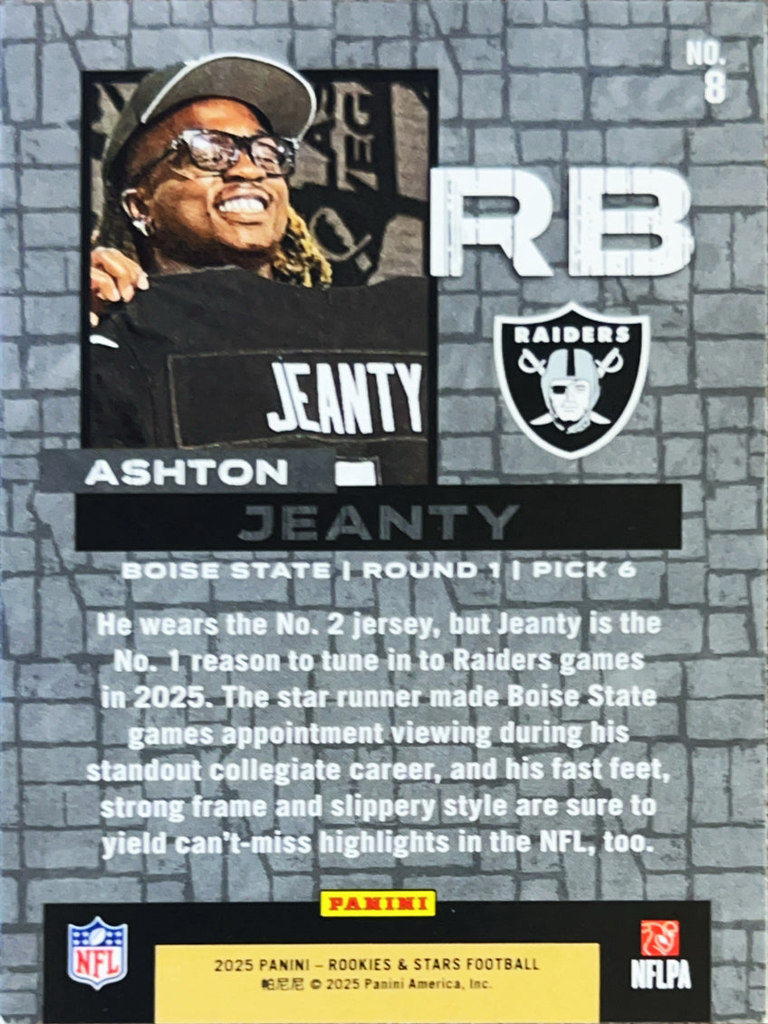 2025 Panini Rookies & Stars Draft Class Ashton Jeanty #8 RC