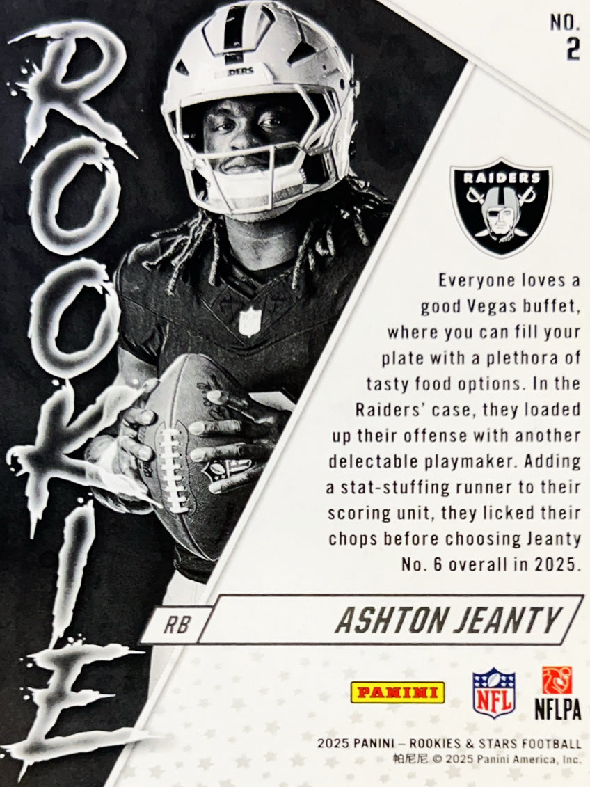 2025 Panini Rookies & Stars Ashton Jeanty #2 Rookie Exclusive RC