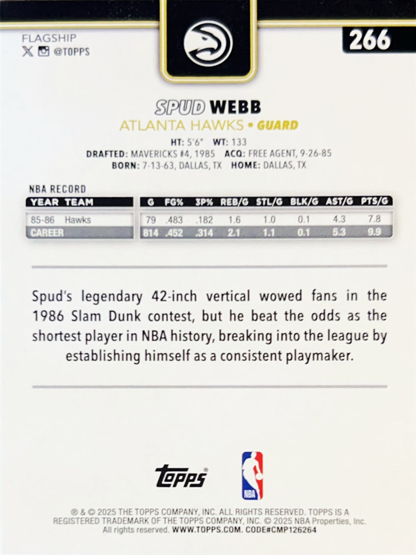 2025 Topps Flagship Spud Webb #266 Blackout