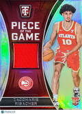 2025 Panini Totally Certified Piece of the Game Zaccharie Risacher #POG-ZCC Holo
