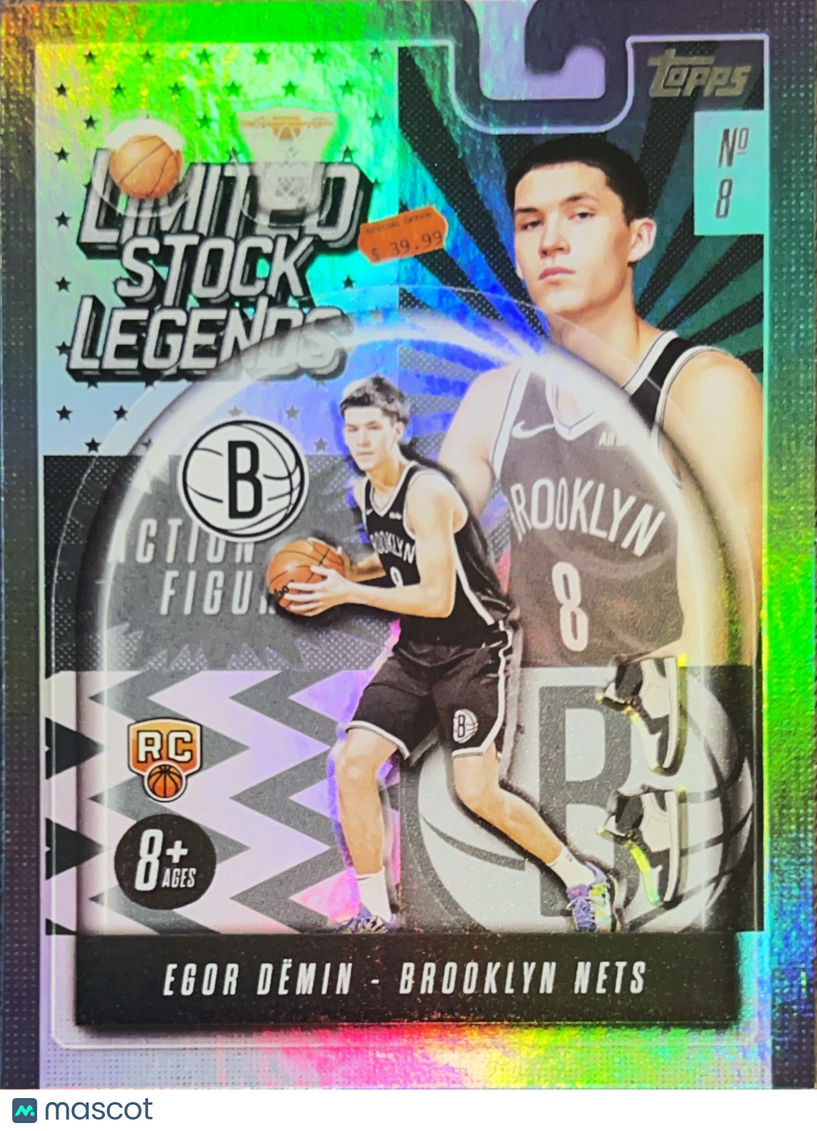 2025 Topps Limited Stock Legends Egor Demin #LST-8 RC