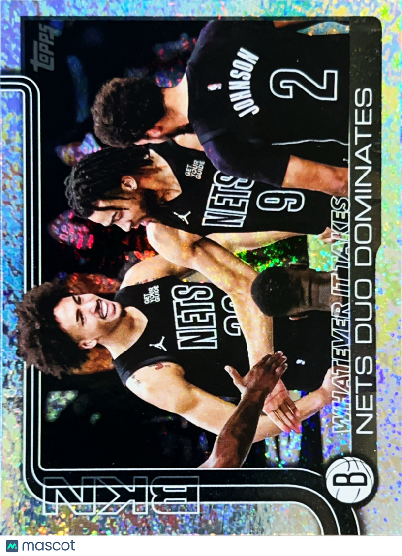 2025 Topps Flagship Cameron Johnson Nic Claxton #273 Sandglitter