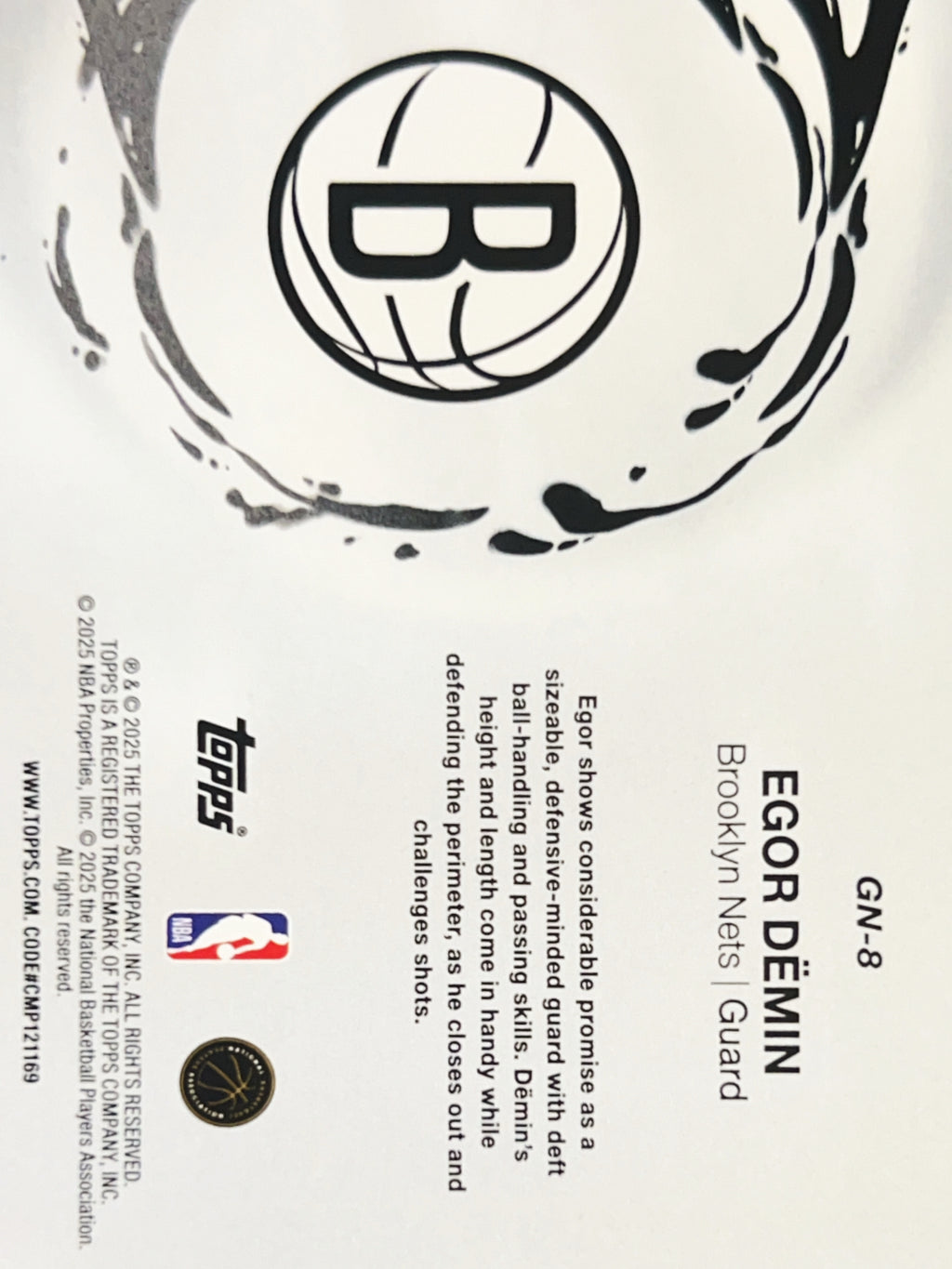 2025 Topps Generation Now Egor Demin #GN-8 RC