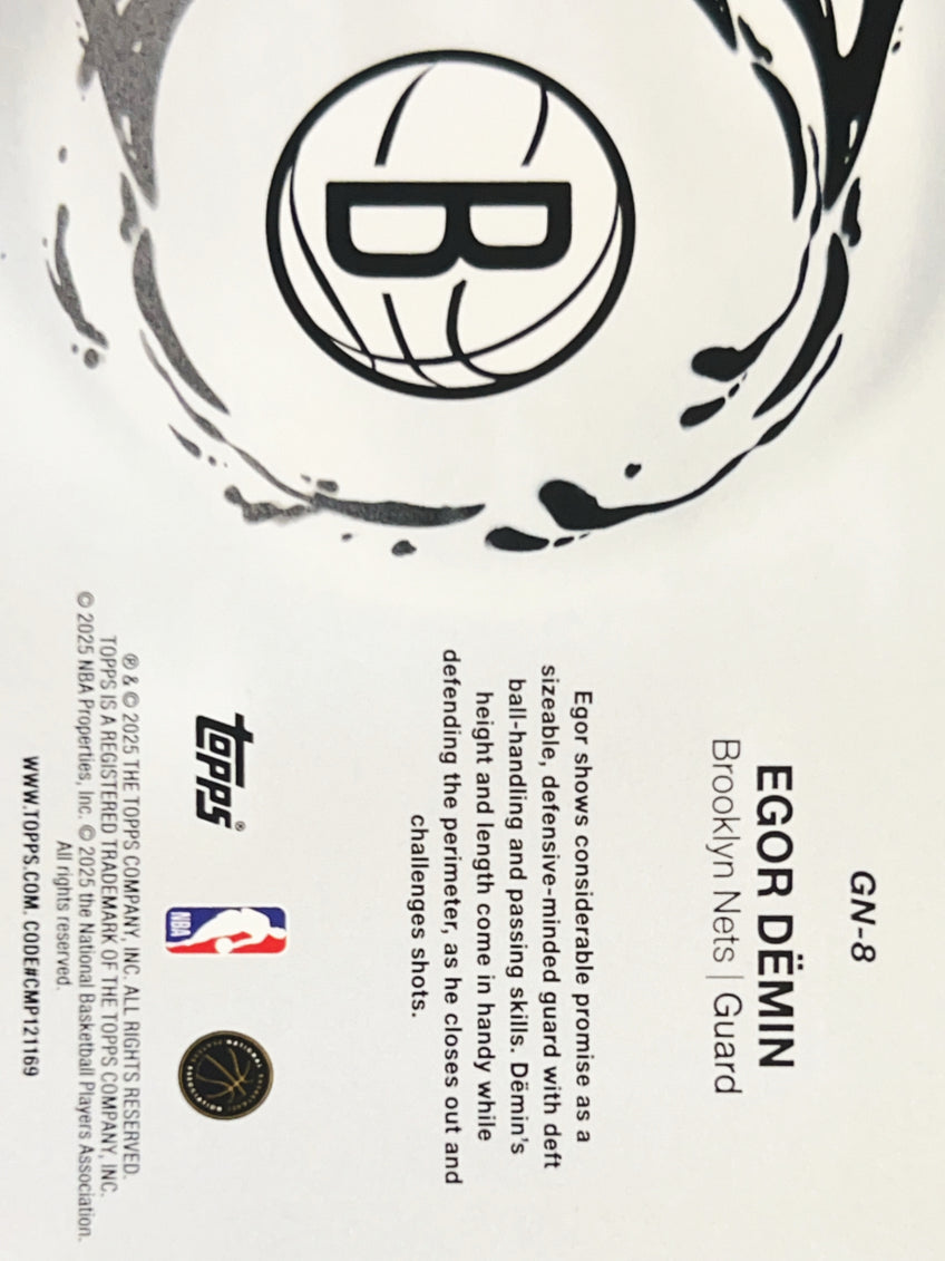 2025 Topps Generation Now Egor Demin #GN-8 RC