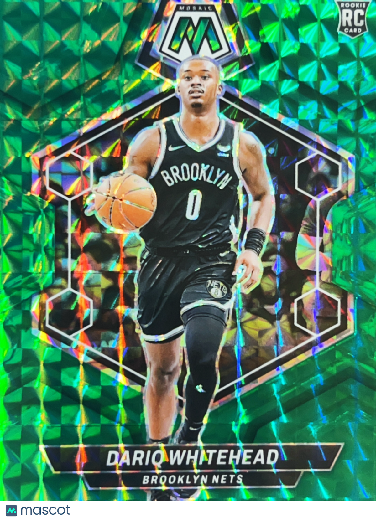 2024 Panini Mosaic Prizm Dariq Whitehead #247 Green RC