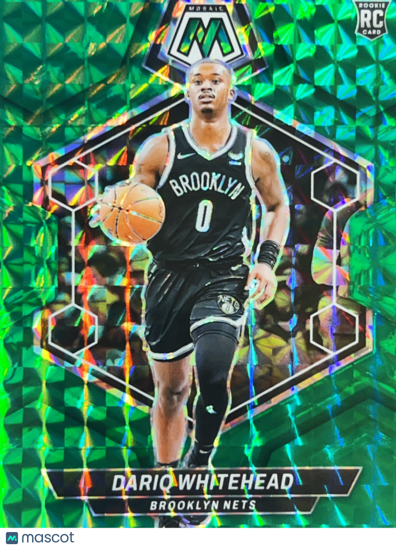 2024 Panini Mosaic Prizm Dariq Whitehead #247 Green RC