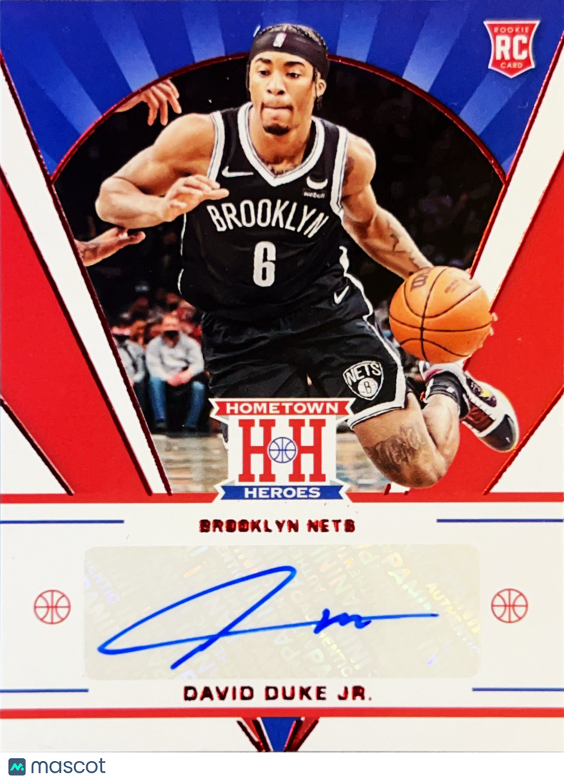2022 Panini Chronicles Hometown Heroes David Duke Jr. #HHR-DDJ RC Auto