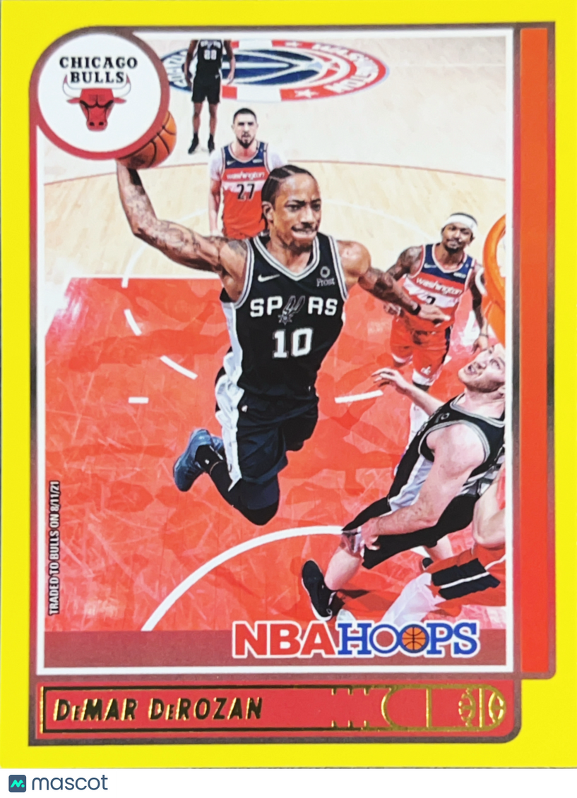 2021 Panini NBA Hoops DeMar DeRozan #4 Yellow