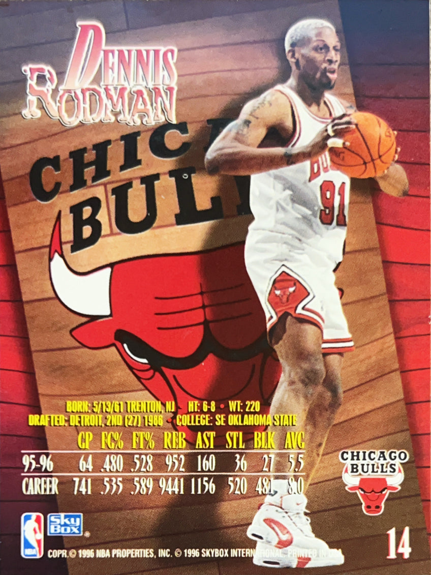 1996 SkyBox Z-Force Dennis Rodman #14