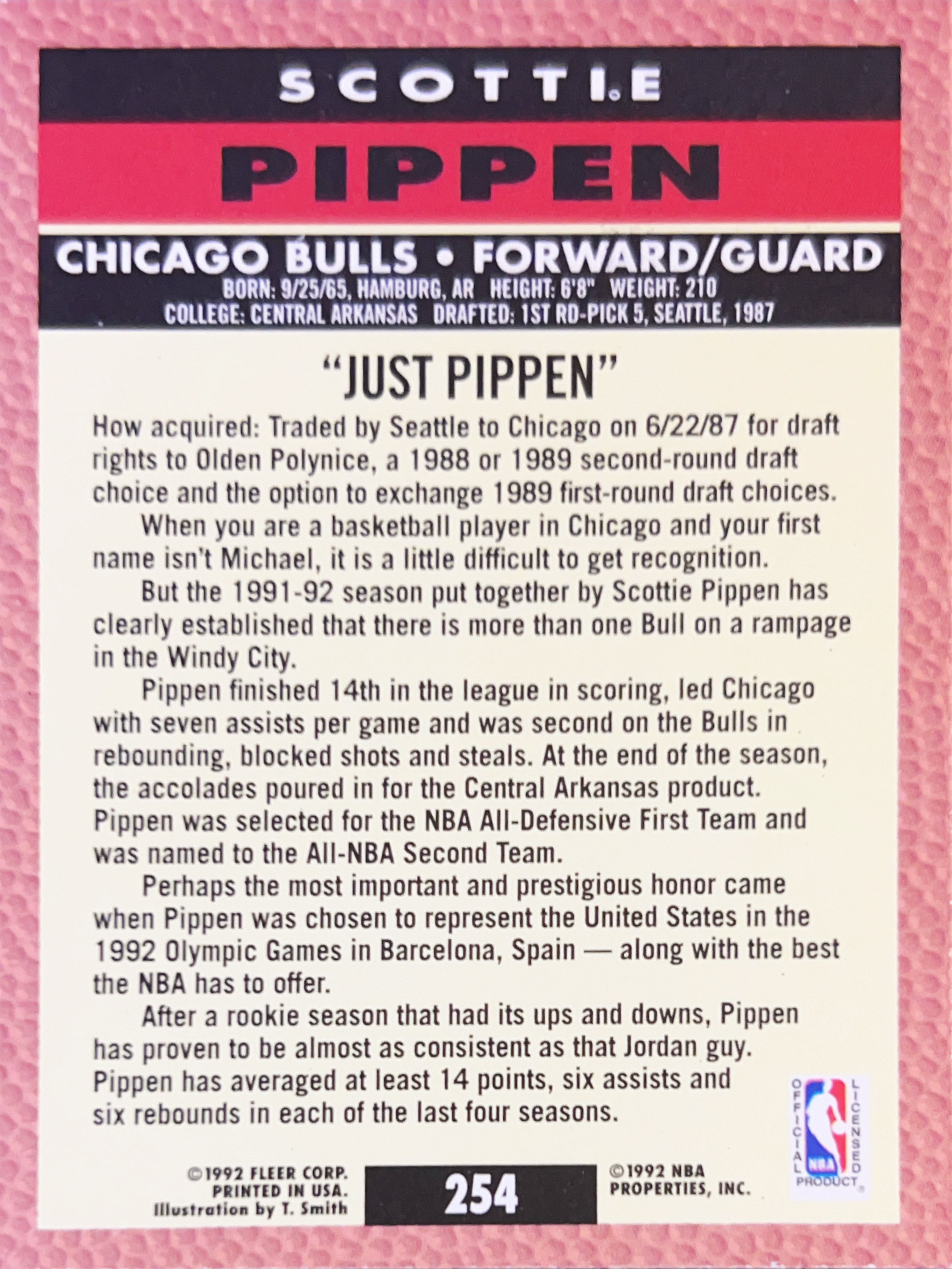 1991 Fleer Scottie Pippen #254