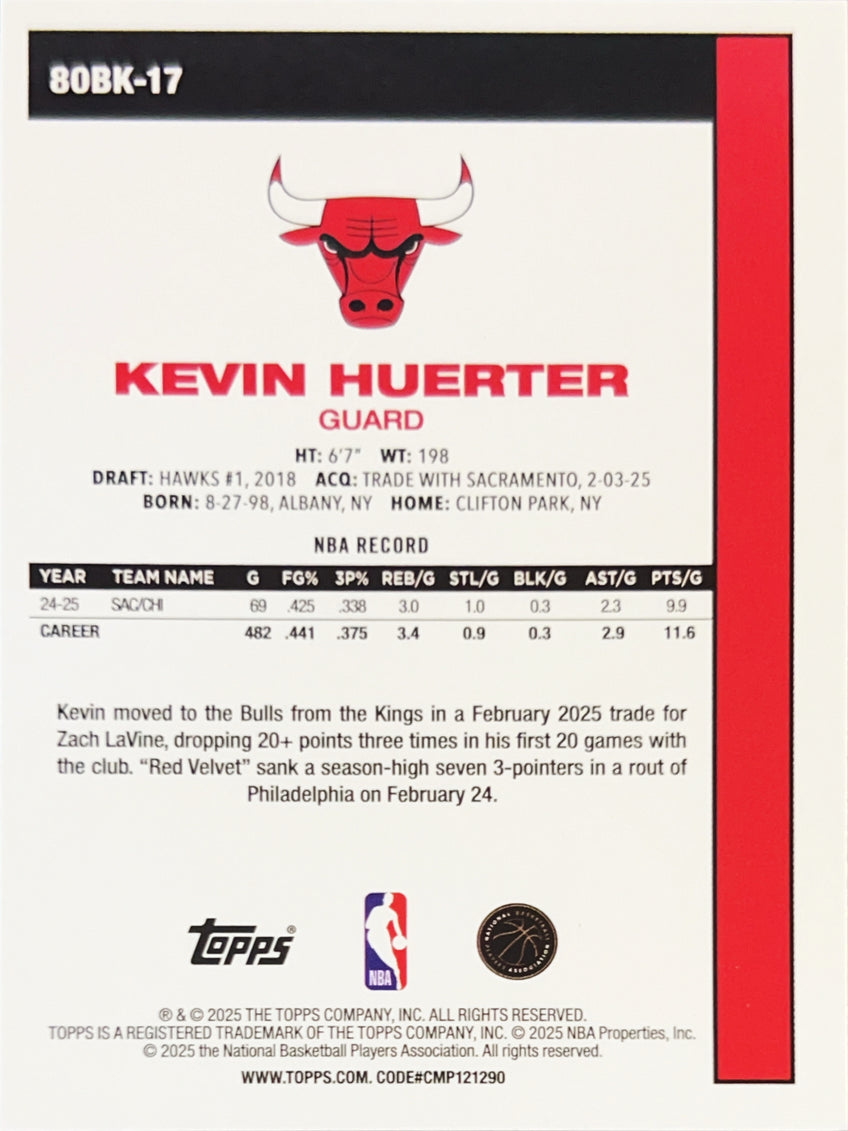 2025 Topps Kevin Huerter #80BK-17