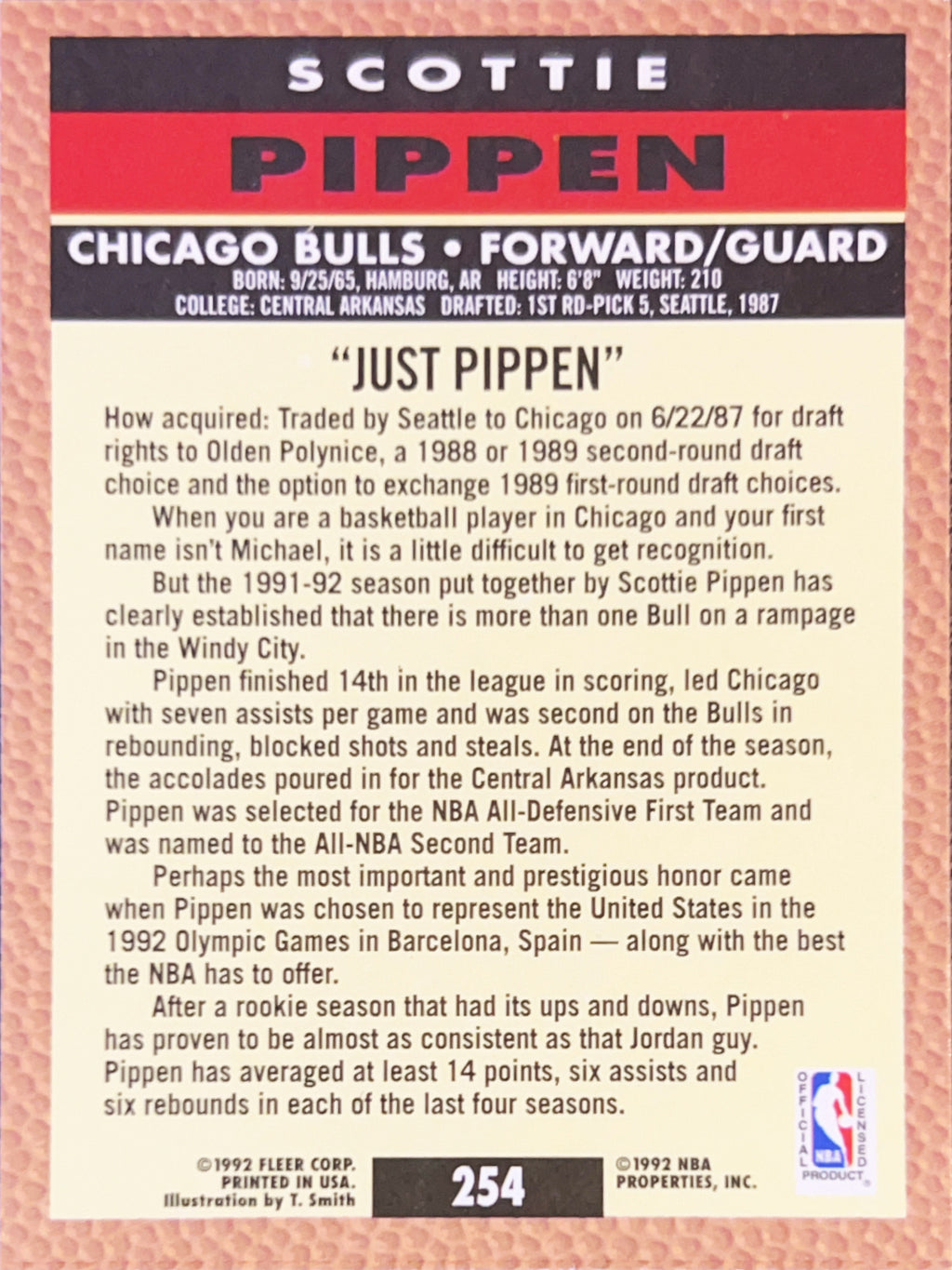 1992 Fleer Scottie Pippen #254