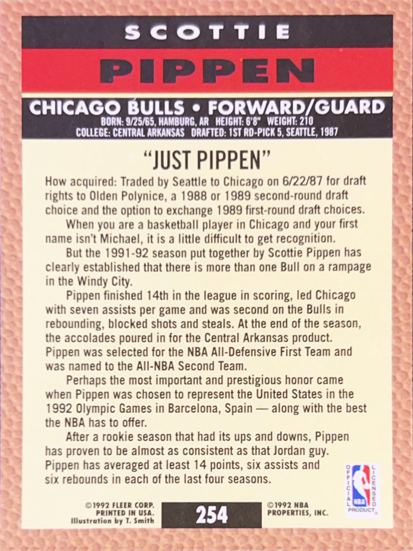 1992 Fleer Scottie Pippen #254