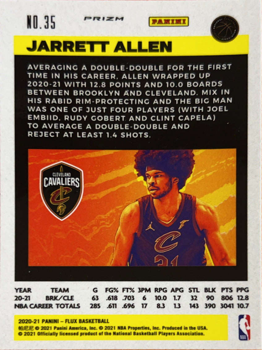 2021 Panini Flux Prizm Jarrett Allen #35 Blue