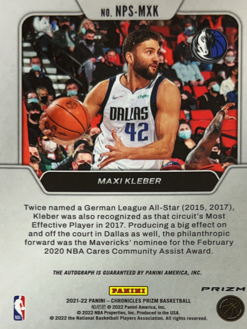 2022 Panini Chronicles Prizm National Pride Maxi Kleber #NPS-MXK Red Auto