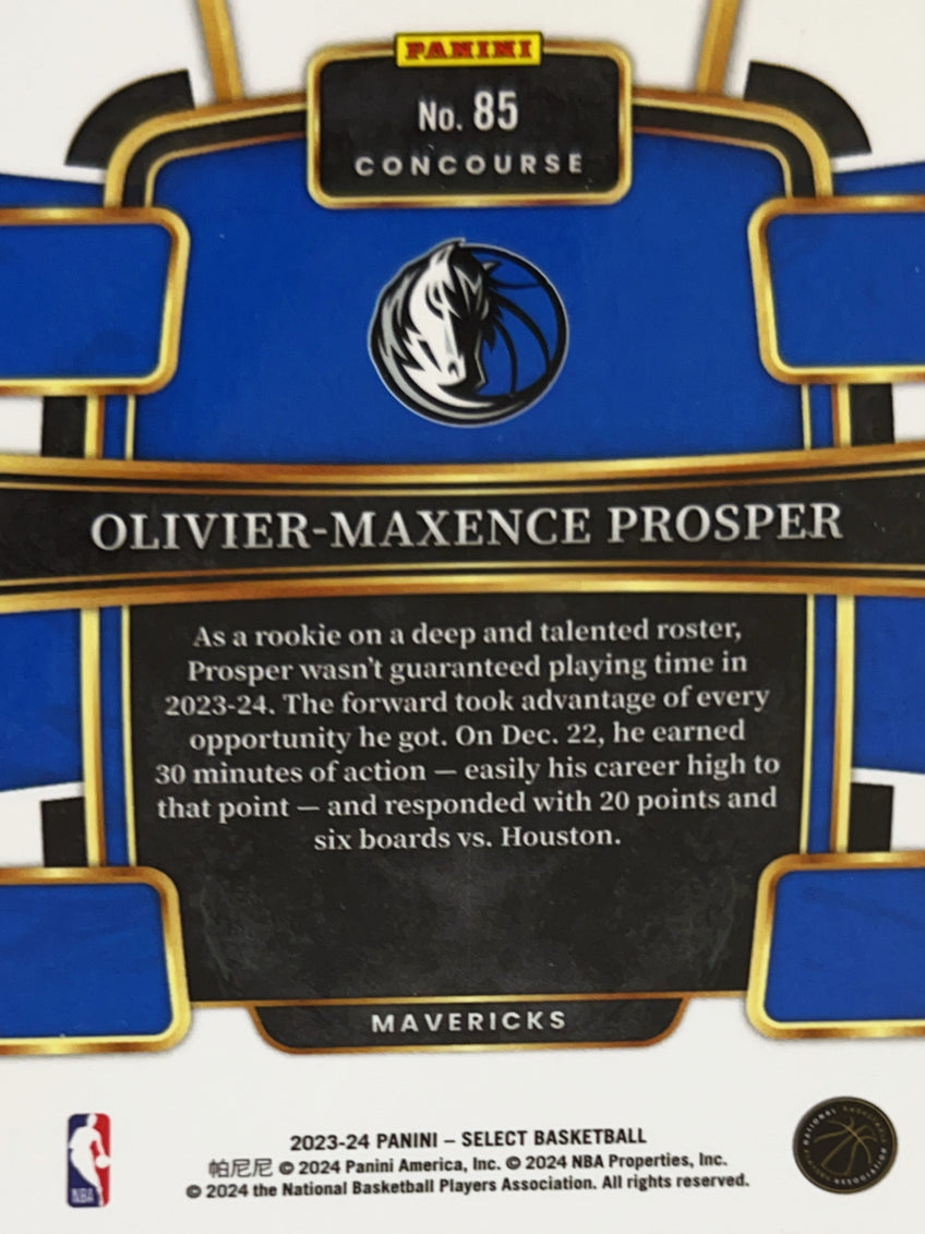 2024 Panini Select Concourse Olivier-Maxence Prosper #85 Blue Prizm RC