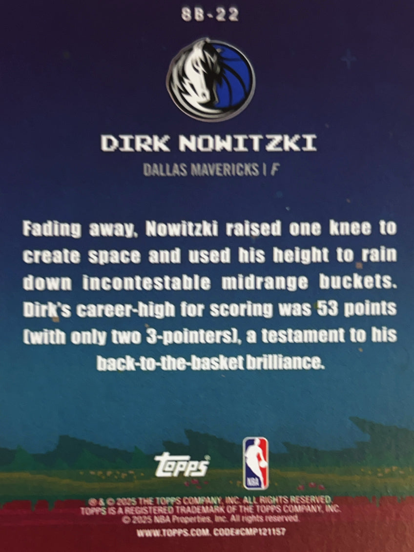 2025 Topps 8-Bit Ballers Dirk Nowitzki #8B-22