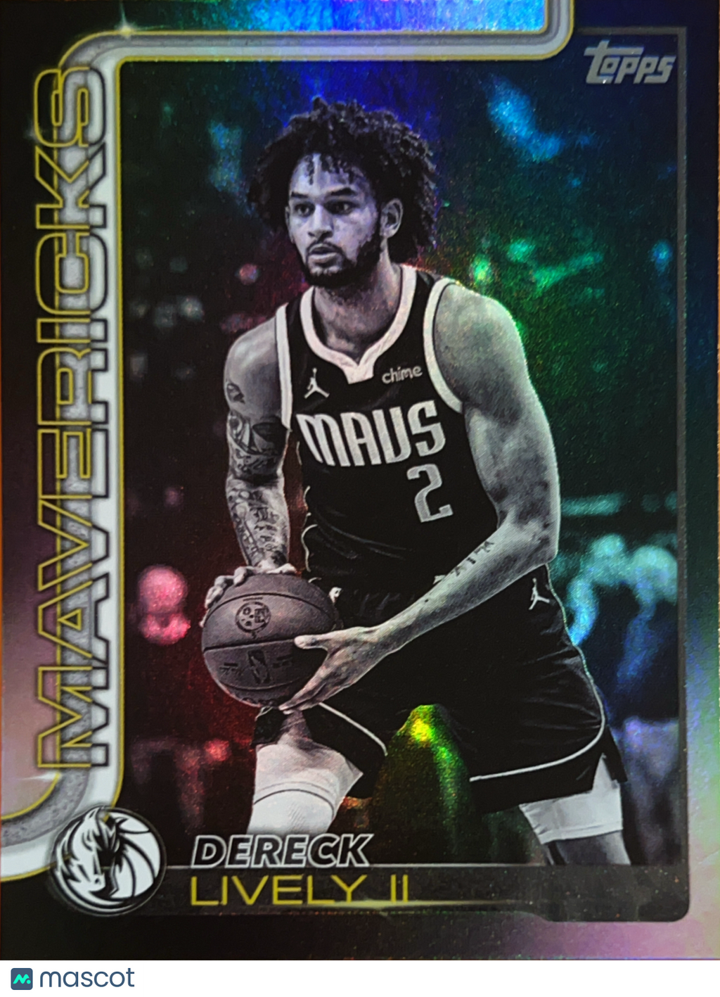 2025 Topps Chrome Basketball Dereck Lively II #172 Blackout