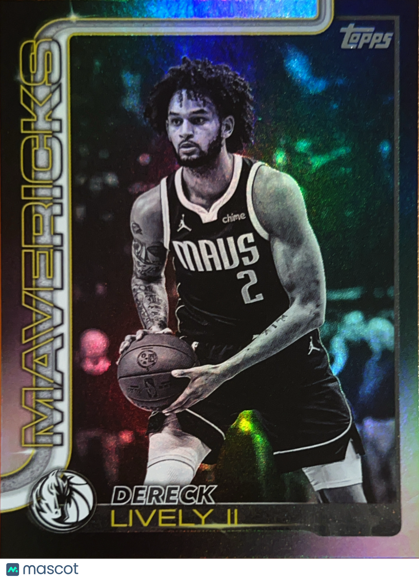 2025 Topps Chrome Basketball Dereck Lively II #172 Blackout