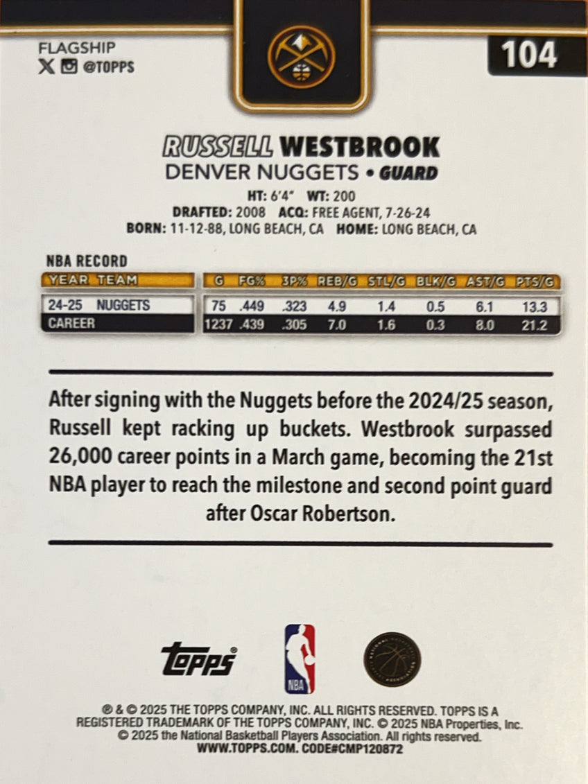 2025 Topps Russell Westbrook #104 Tip Off