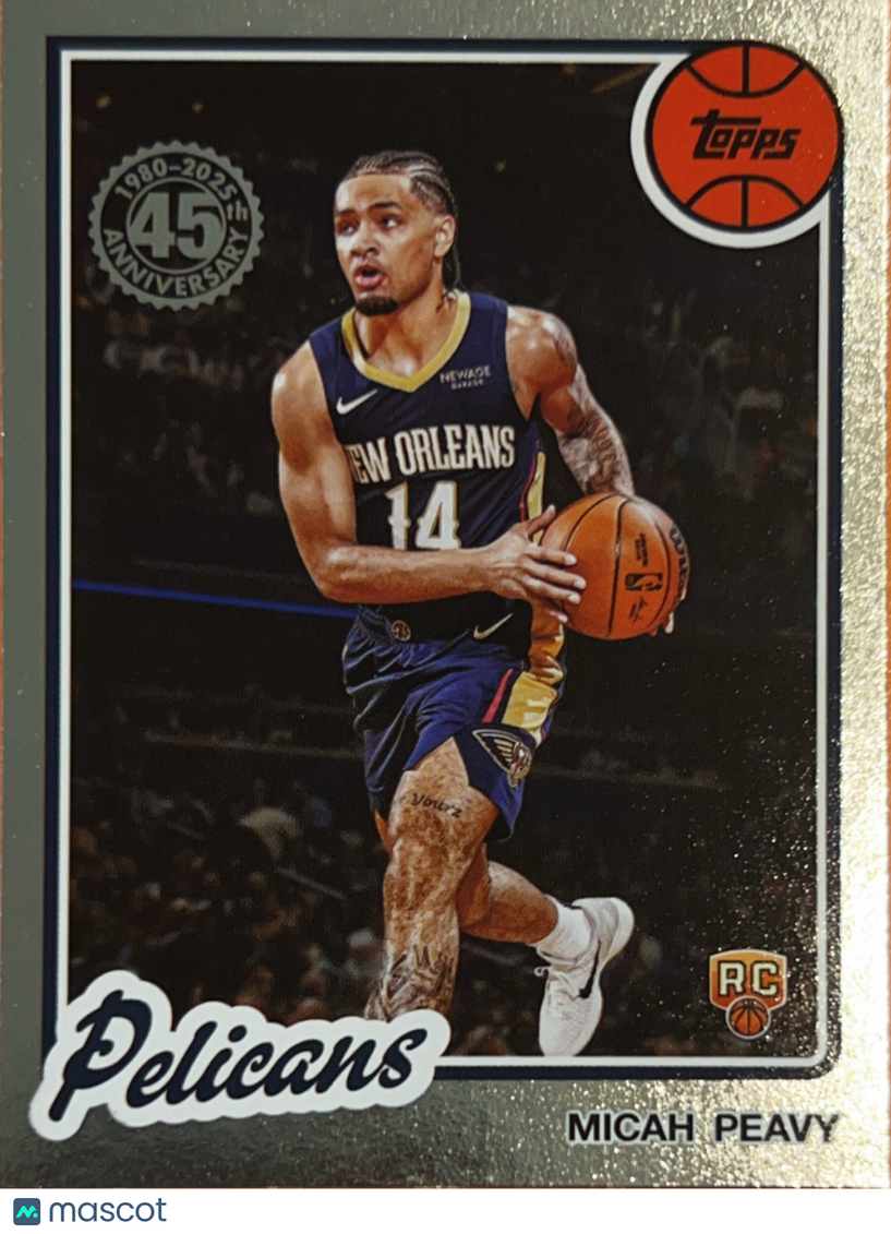 2025 Topps 1980 Topps Basketball 45th Anniversary Micah Peavy #80BK-83 RC