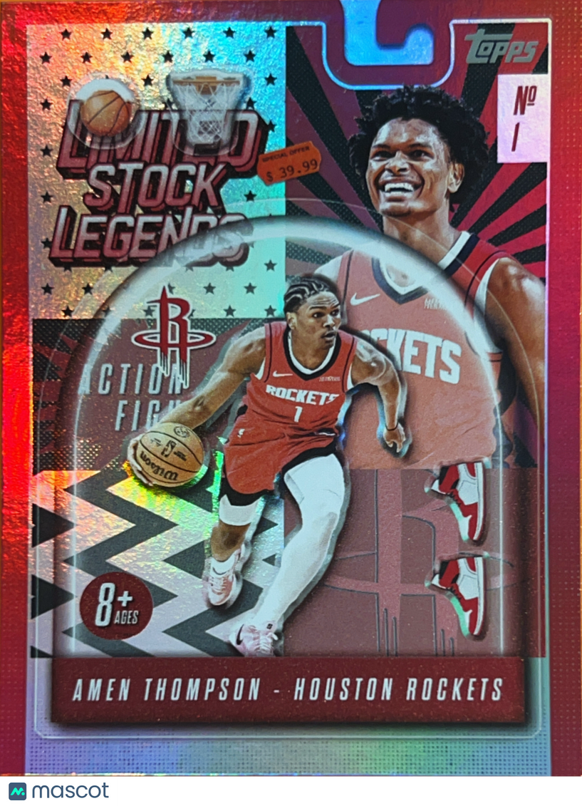 2025 Topps Limited Stock Legends Amen Thompson #LST-32 Red Foil