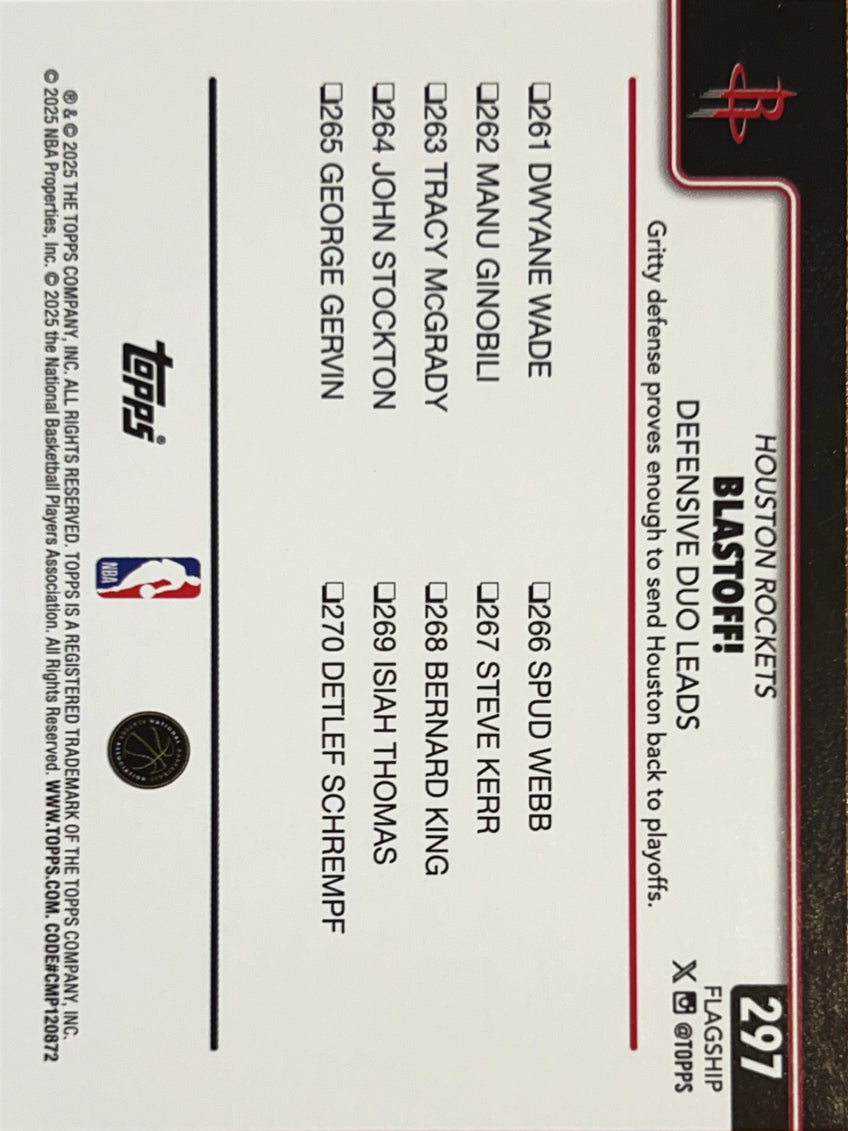 2025 Topps Flagship Amen Thompson #297 Rainbow Foil